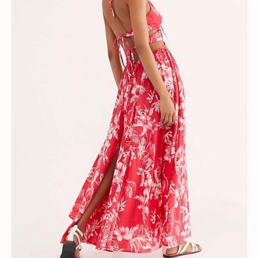 🆕️ Free People Lille Printed Tie-Back Maxi Dress - Picture 6 of 6
